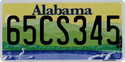 AL license plate 65CS345