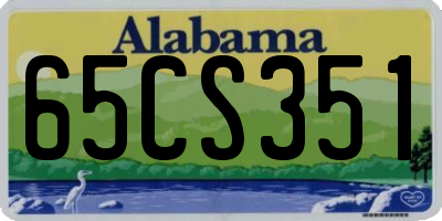 AL license plate 65CS351