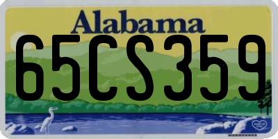 AL license plate 65CS359