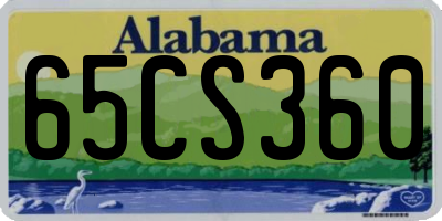 AL license plate 65CS360