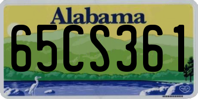 AL license plate 65CS361