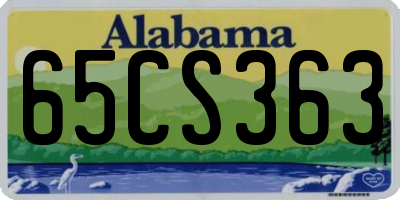 AL license plate 65CS363