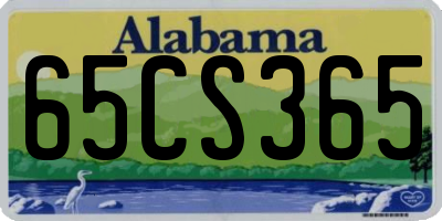 AL license plate 65CS365