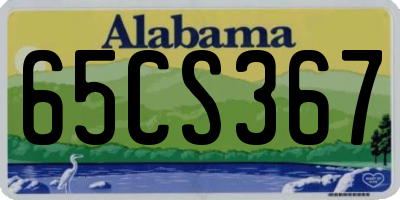 AL license plate 65CS367
