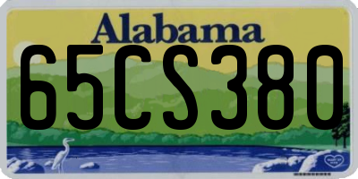 AL license plate 65CS380