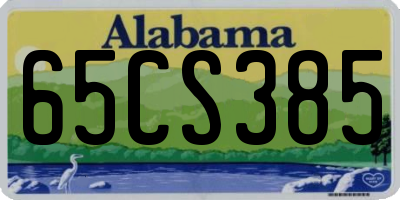 AL license plate 65CS385
