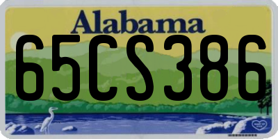 AL license plate 65CS386