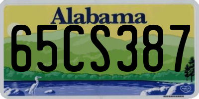 AL license plate 65CS387