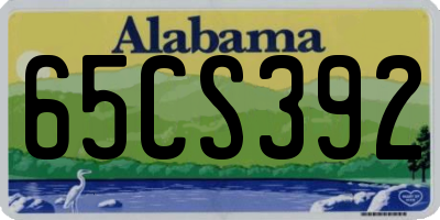 AL license plate 65CS392