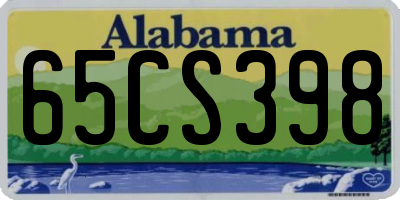 AL license plate 65CS398