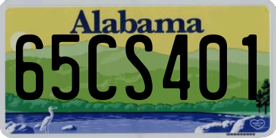 AL license plate 65CS401