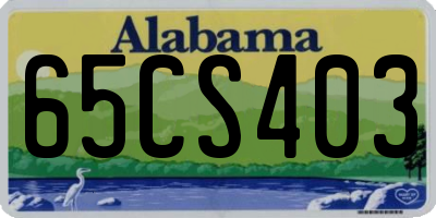 AL license plate 65CS403