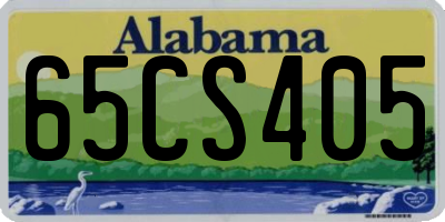 AL license plate 65CS405