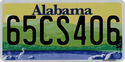 AL license plate 65CS406
