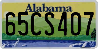 AL license plate 65CS407