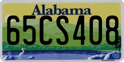 AL license plate 65CS408