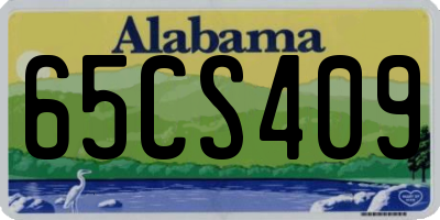 AL license plate 65CS409