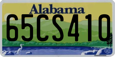 AL license plate 65CS410