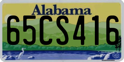 AL license plate 65CS416