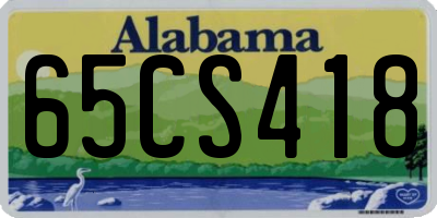 AL license plate 65CS418
