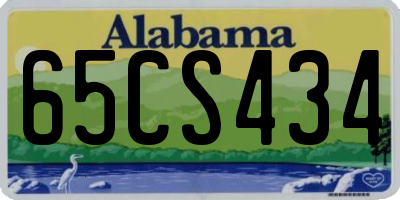 AL license plate 65CS434