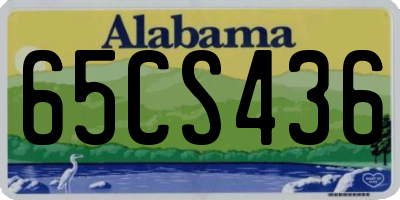 AL license plate 65CS436