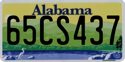 AL license plate 65CS437