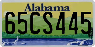 AL license plate 65CS445
