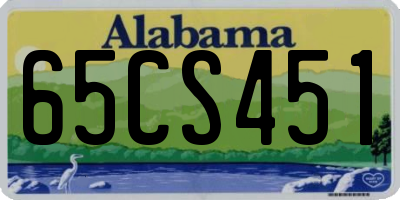 AL license plate 65CS451