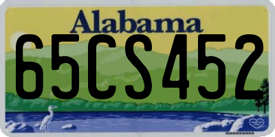 AL license plate 65CS452