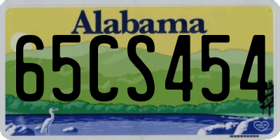 AL license plate 65CS454