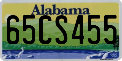 AL license plate 65CS455
