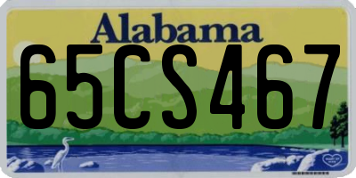 AL license plate 65CS467
