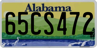 AL license plate 65CS472