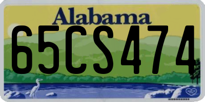 AL license plate 65CS474
