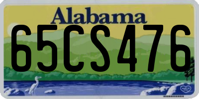 AL license plate 65CS476