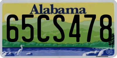 AL license plate 65CS478