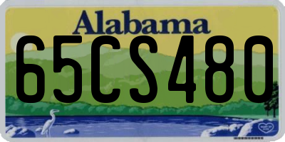 AL license plate 65CS480