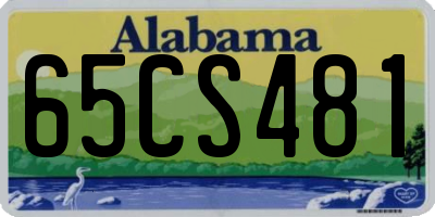 AL license plate 65CS481