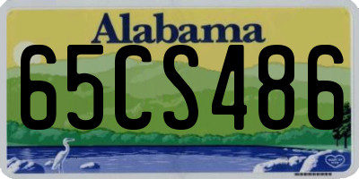 AL license plate 65CS486