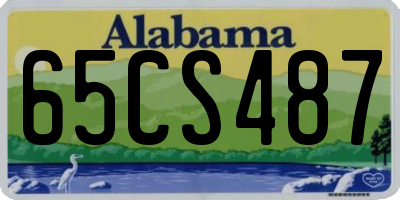 AL license plate 65CS487