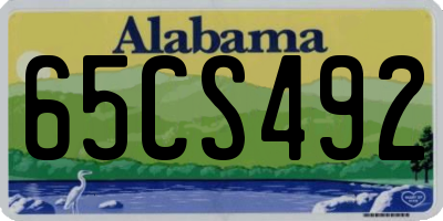 AL license plate 65CS492