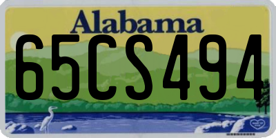 AL license plate 65CS494