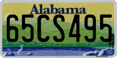 AL license plate 65CS495