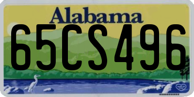 AL license plate 65CS496