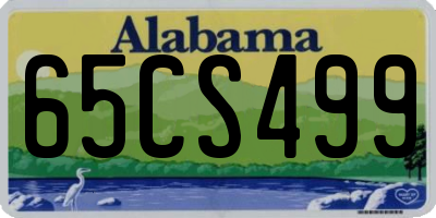 AL license plate 65CS499