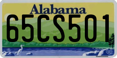 AL license plate 65CS501