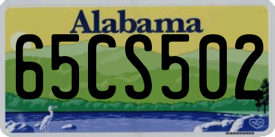 AL license plate 65CS502