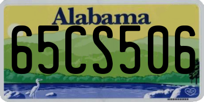 AL license plate 65CS506