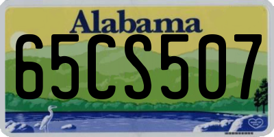 AL license plate 65CS507